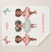 「かわいらしプリンセスとしてパーソナライズされた」 シェルパブランケット (正面(横))