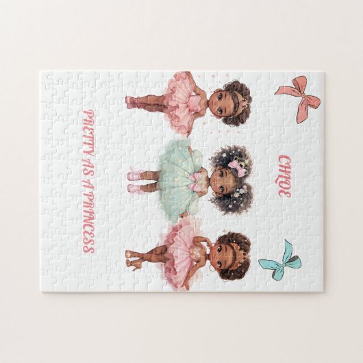 「かわいらしプリンセスとしてパーソナライズされた」 ジグソーパズル (横)