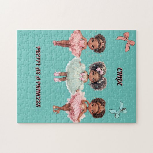 「かわいらしプリンセスとしてパーソナライズされた」 ジグソーパズル (横)