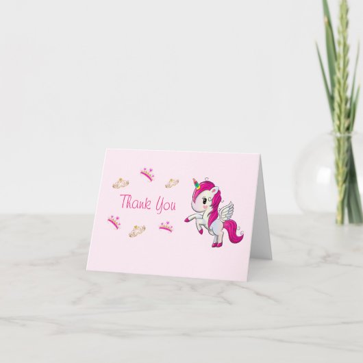 かわいらしプリンセスサンキューカード サンキューカード (正面)