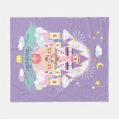 かわいらしプリンセスパパーソナライズされたープル フリースブランケット (正面(横))