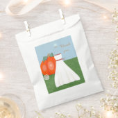 かわいらしプリンセスブライダルシャワーの好意バッグ フェイバーバッグ (クリップ留めされた状態)