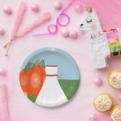 かわいらしプリンセスブライダルシャワー紙プレート ペーパープレート (パーティー)