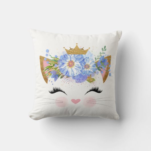 かわいらしプリンセス子猫装飾用クッション クッション (正面)