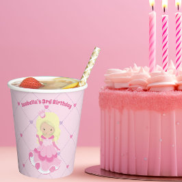 かわいらしプリンセス誕生日パーティーキッズカスタムズ 紙コップ