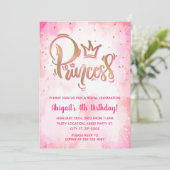 かわいらしプリンセス誕生日 招待状 (スタンド正面)