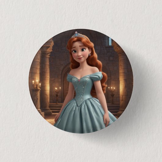 かわいらしプリンセス 缶バッジ (正面)