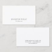 かわいらしプロフェッショナルお洒落デザインシックプレーンモダン 名刺 (正面/裏面)