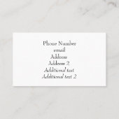 かわいらしプロフェッショナルパーソナライズされた 名刺 (裏面)