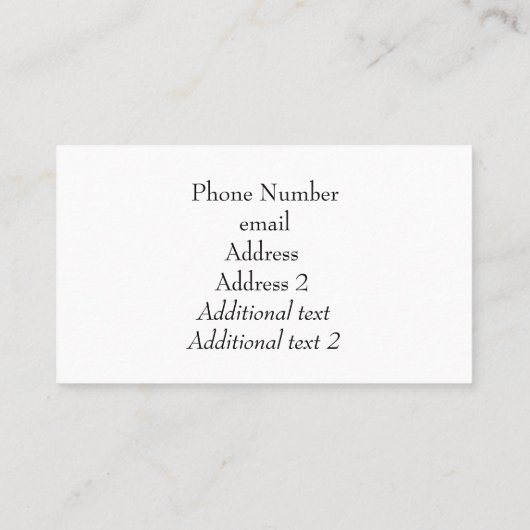 かわいらしプロフェッショナルパーソナライズされた 名刺 (裏面)