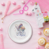 かわいらしベビーPram ペーパープレート (パーティー)