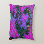 かわいらしホットピンク、マゼンタ、アクアブルー アクセントクッション (裏面(縦))