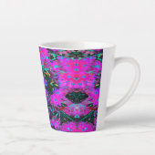 かわいらしホットピンク、マゼンタ、アクアブルー カフェラテマグ (右)