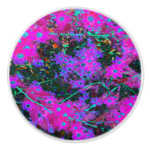 かわいらしホットピンク、マゼンタ、アクアブルー セラミックノブ (正面)