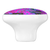 かわいらしホットピンク、マゼンタ、アクアブルー セラミックノブ (側面)