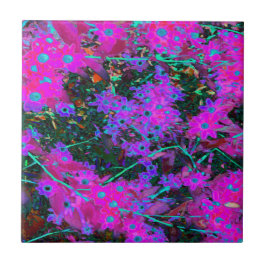 かわいらしホットピンク、マゼンタ、アクアブルー タイル