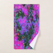 かわいらしホットピンク、マゼンタ、アクアブルー ハンドタオル (ハンドタオル)