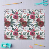 かわいらしホリデーグレナディンレッドミストレトークリスマス 薄葉紙 (クラフト)