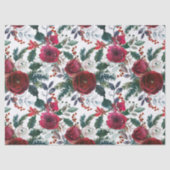 かわいらしホリデーグレナディンレッドミストレトークリスマス 薄葉紙 (正面)