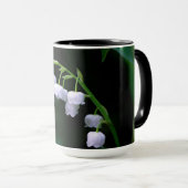 かわいらしホワイトリリー・オブ・ザ・バレー・フローラ写真 マグカップ (正面右)