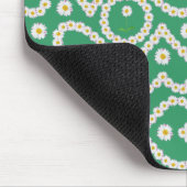 かわいらしマウスパッド:緑のデイジーチェーン マウスパッド (コーナー)