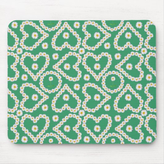かわいらしマウスパッド:緑のデイジーチェーン マウスパッド (正面)