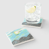 かわいらしマウンテンビュー ストーンコースター (横)