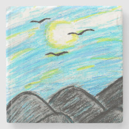 かわいらしマウンテンビュー ストーンコースター