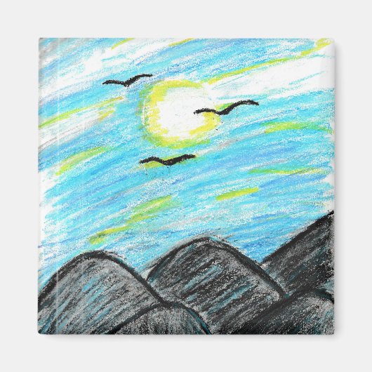 かわいらしマウンテンビュー マグネット (正面)