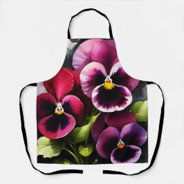 かわいらしマーンダーク赤パン水の色絵を描色 エプロン