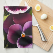 かわいらしマーンダーク赤パン水の色絵を描色 キッチンタオル (四つ折り)