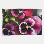 かわいらしマーンダーク赤パン水の色絵を描色 キッチンタオル (横)