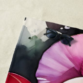 かわいらしマーンダーク赤パン水の色絵を描色 ビーチタオル (インサイチュ)