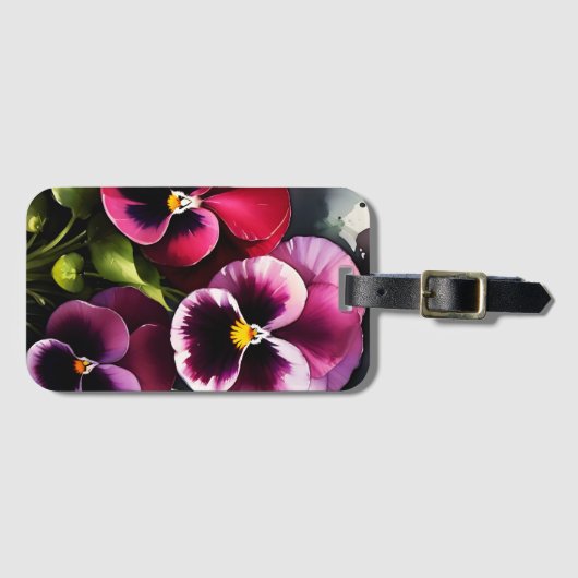 かわいらしマーンダーク赤パン水の色絵を描色 ラゲッジタグ (正面横)