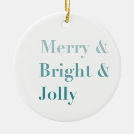 かわいらしメリーカラフルタイポグラフィ セラミックオーナメント