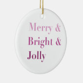 かわいらしメリーカラフルタイポグラフィ セラミックオーナメント (右)