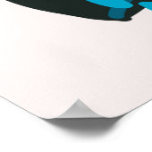 かわいらしモダンイラストレーション葉自然 ポスター (角)