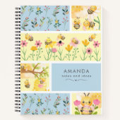 かわいらしモダンエレガントフローラ ノートブック (正面)