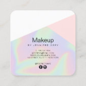 かわいらしモダンエレガントホログラフィー化粧 スクエア名刺 (裏面)