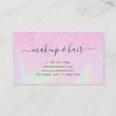 かわいらしモダンエレガントホログラフィー化粧 名刺 (裏面)