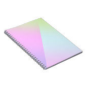 かわいらしモダンカラフル勾配水色レインボー ノートブック (右側)