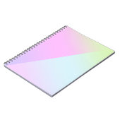 かわいらしモダンカラフル勾配水色レインボー ノートブック (左側)