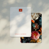 かわいらしモダンカラフル花モノグラム&名前 ノートカード