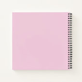 かわいらしモダンガーリー Modogram Pink Gray Name Noteb ノートブック (裏面)