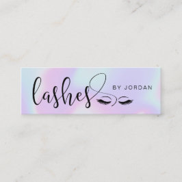 かわいらしモダンスタイリッシュエレガントホログラフラッシュ スキニー名刺