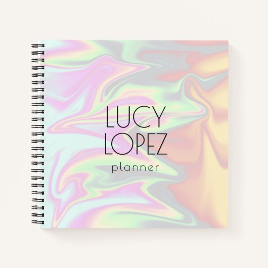 かわいらしモダンスタイリッシュエレガント雛ホログラフィック ノートブック (正面)