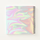 かわいらしモダンスタイリッシュエレガント雛ホログラフィック ノートブック (裏面)