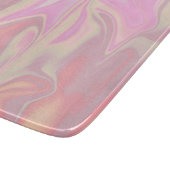 かわいらしモダンスタイリッシュピンク大理石  カッティングボード (角)