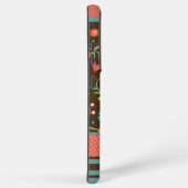 かわいらしモダンストライプフローラ SAMSUNG GALAXYケース (右側面)