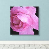 かわいらしモダンピンクシンプルのスタイリッシュフローラ キャンバスプリント (インサイチュ (ウッドフロア))